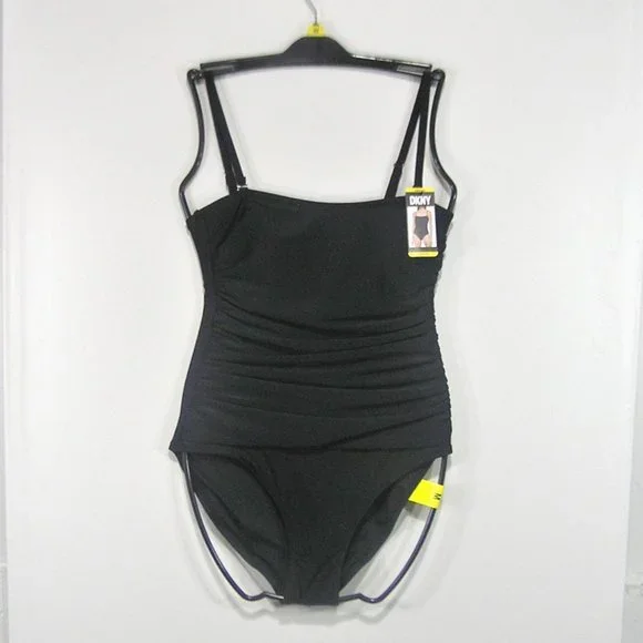 DKNY BLACK SWIMSUIT REMOVABLE STRAPS - Picture 4 of 11